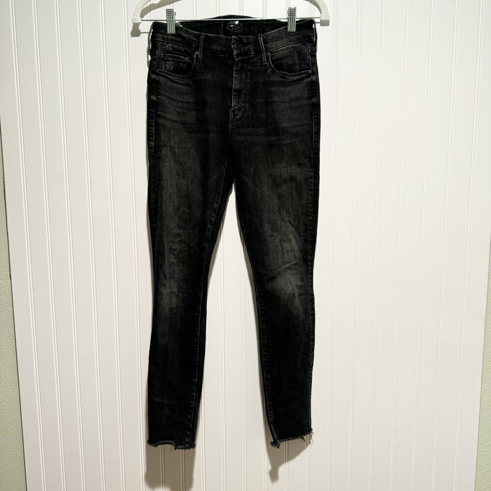 Mother Jeans Looker Ankle Fray Night Hawk Size 27 - Picture 2 of 10